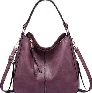 Realer hobo purse, wine colored, Large Size: 15.2"x5.12"x13"(L*W*H)
